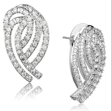 Load image into Gallery viewer, 3W923 - Rhodium Brass Jewelry Sets with AAA Grade CZ  in Clear