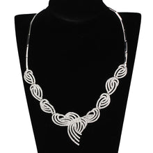 Load image into Gallery viewer, 3W923 - Rhodium Brass Jewelry Sets with AAA Grade CZ  in Clear