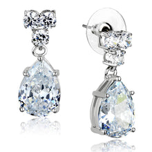 Load image into Gallery viewer, 3W925 - Rhodium Brass Jewelry Sets with AAA Grade CZ  in Clear