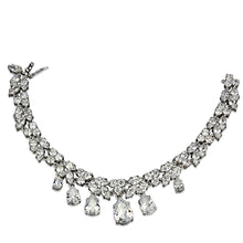 Load image into Gallery viewer, 3W925 - Rhodium Brass Jewelry Sets with AAA Grade CZ  in Clear