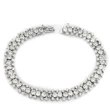 Load image into Gallery viewer, 3W927 - Rhodium Brass Jewelry Sets with AAA Grade CZ  in Clear