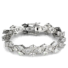Load image into Gallery viewer, 3W933 - Rhodium Brass Jewelry Sets with AAA Grade CZ  in Clear