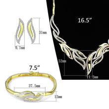 Load image into Gallery viewer, 3W941 - Gold+Rhodium Brass Jewelry Sets with AAA Grade CZ  in Clear