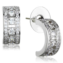 Load image into Gallery viewer, 3W944 - Rhodium Brass Jewelry Sets with AAA Grade CZ  in Clear