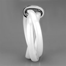 Load image into Gallery viewer, 3W951 - High polished (no plating) Stainless Steel Ring with Ceramic  in White