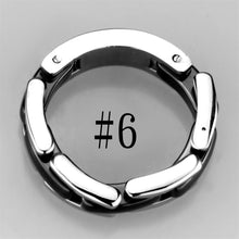 Load image into Gallery viewer, 3W972 - High polished (no plating) Stainless Steel Ring with Ceramic  in Jet
