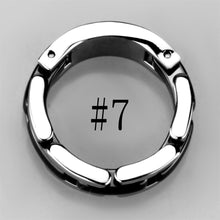 Load image into Gallery viewer, 3W972 - High polished (no plating) Stainless Steel Ring with Ceramic  in Jet