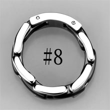 Load image into Gallery viewer, 3W972 - High polished (no plating) Stainless Steel Ring with Ceramic  in Jet