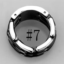 Load image into Gallery viewer, 3W974 - High polished (no plating) Stainless Steel Ring with Ceramic  in Jet