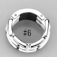 Load image into Gallery viewer, 3W975 - High polished (no plating) Stainless Steel Ring with Ceramic  in White