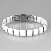 Load image into Gallery viewer, 3W985 - High polished (no plating) Stainless Steel Bracelet with Ceramic  in White