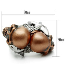 Load image into Gallery viewer, 3W001 - Special Color White Metal Ring with Top Grade Crystal  in Clear