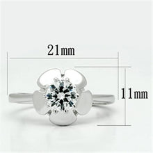 Load image into Gallery viewer, 3W041 - Rhodium Brass Ring with AAA Grade CZ  in Clear