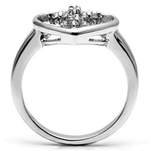 Load image into Gallery viewer, 3W046 - Rhodium Brass Ring with AAA Grade CZ  in Clear