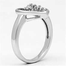Load image into Gallery viewer, 3W046 - Rhodium Brass Ring with AAA Grade CZ  in Clear