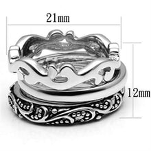 Load image into Gallery viewer, 3W048 - Rhodium Brass Ring with No Stone