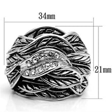 Load image into Gallery viewer, 3W063 - Rhodium Brass Ring with Top Grade Crystal  in Clear