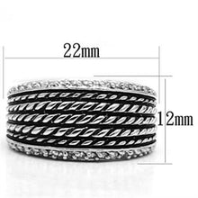 Load image into Gallery viewer, 3W065 - Rhodium Brass Ring with AAA Grade CZ  in Clear