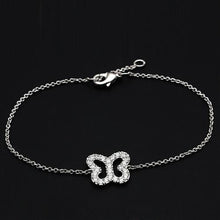 Load image into Gallery viewer, 3W070 Rhodium Brass Bracelet with AAA Grade CZ in Clear