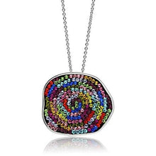 Load image into Gallery viewer, 3W071 - Rhodium Brass Pendant with Top Grade Crystal  in Multi Color