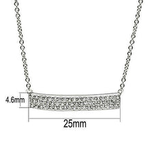 Load image into Gallery viewer, 3W079 - Rhodium Brass Necklace with AAA Grade CZ  in Clear