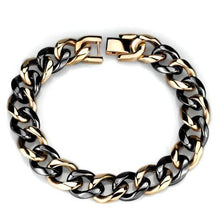 Load image into Gallery viewer, 3W1002 - IP Rose Gold(Ion Plating) Stainless Steel Bracelet with Ceramic  in Jet