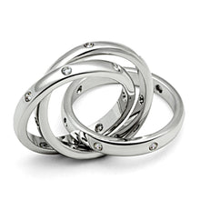 Load image into Gallery viewer, 3W101 Rhodium Brass Ring with AAA Grade CZ in Clear