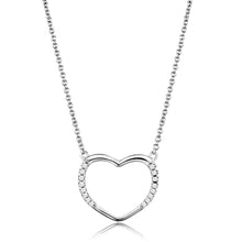 Load image into Gallery viewer, 3W1023 - Rhodium Brass Chain Pendant with AAA Grade CZ  in Clear