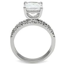 Load image into Gallery viewer, 3W102 - Rhodium Brass Ring with AAA Grade CZ  in Clear