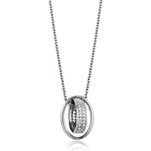 Load image into Gallery viewer, 3W1032 - Rhodium Brass Chain Pendant with AAA Grade CZ  in Clear