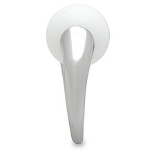 Load image into Gallery viewer, 3W106 - Rhodium Brass Ring with Synthetic Glass Bead in White