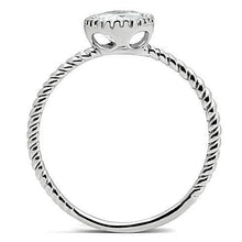 Load image into Gallery viewer, 3W108 - Rhodium Brass Ring with AAA Grade CZ  in Clear