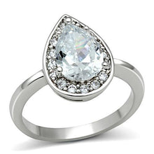 Load image into Gallery viewer, 3W111 - Rhodium Brass Ring with AAA Grade CZ  in Clear