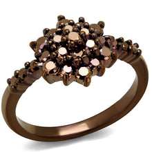 Load image into Gallery viewer, 3W1188 - IP Coffee light Brass Ring with AAA Grade CZ  in Light Coffee