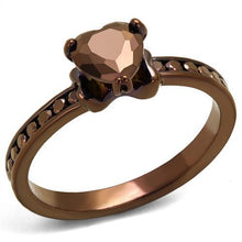 Load image into Gallery viewer, 3W1191 - IP Coffee light Brass Ring with AAA Grade CZ  in Light Coffee