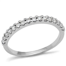 Load image into Gallery viewer, 3W1232 - Rhodium Brass Ring with AAA Grade CZ  in Clear