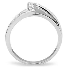 Load image into Gallery viewer, 3W127 - Rhodium Brass Ring with AAA Grade CZ  in Clear