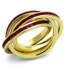 Load image into Gallery viewer, 3W1328 - Gold Brass Ring with Synthetic Synthetic Glass in Siam
