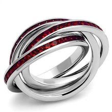 Load image into Gallery viewer, 3W1333 - Rhodium Brass Ring with Synthetic Synthetic Glass in Siam