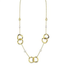 Load image into Gallery viewer, 3W1335 - Gold Brass Necklace with AAA Grade CZ  in Citrine Yellow