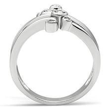Load image into Gallery viewer, 3W135 - Rhodium Brass Ring with AAA Grade CZ  in Clear
