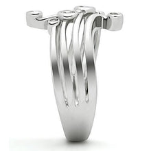 Load image into Gallery viewer, 3W135 - Rhodium Brass Ring with AAA Grade CZ  in Clear
