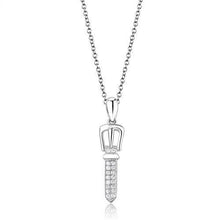 Load image into Gallery viewer, 3W1381 - Rhodium 925 Sterling Silver Chain Pendant with AAA Grade CZ  in Clear