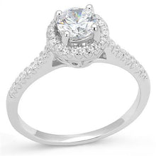 Load image into Gallery viewer, 3W1386 - Rhodium 925 Sterling Silver Ring with AAA Grade CZ  in Clear