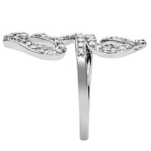 Load image into Gallery viewer, 3W138 - Rhodium Brass Ring with AAA Grade CZ  in Clear