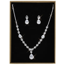 Load image into Gallery viewer, 3W1427 - Rhodium Brass Jewelry Sets with AAA Grade CZ  in Clear