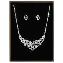 Load image into Gallery viewer, 3W1433 - Rhodium Brass Jewelry Sets with AAA Grade CZ  in Clear