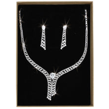 Load image into Gallery viewer, 3W1434 - Rhodium Brass Jewelry Sets with AAA Grade CZ  in Clear