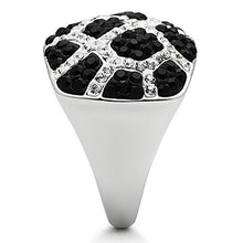 Load image into Gallery viewer, 3W151 - Rhodium + Ruthenium Brass Ring with Top Grade Crystal  in Multi Color