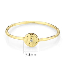 Load image into Gallery viewer, 3W1613 - Flash Gold Brass Ring with AAA Grade CZ in Clear